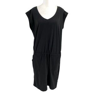 prAna Cap Sleeve Casual Relaxed Fit Dress Pockets Gorpcore Black size Medium